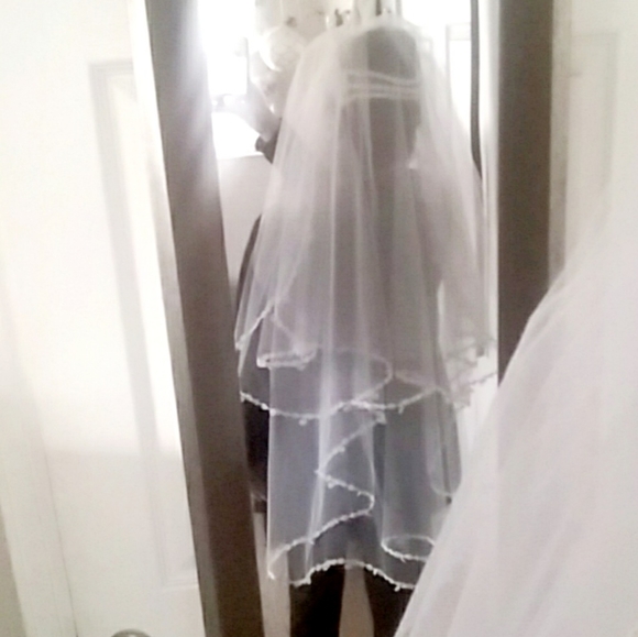 3 Layer wedding Veil Vintage (white) - Picture 9 of 12